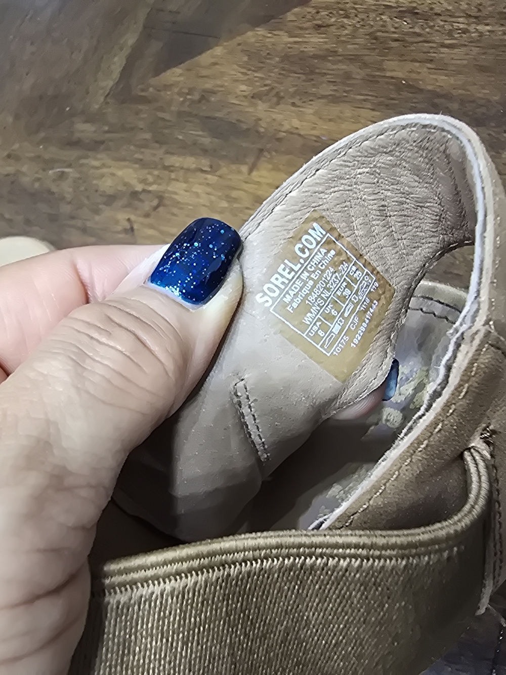 Sorel Tan Leather Block Heel Sandal with Ankle Strap - Picture 5 of 9